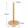 Wood Paper Towel Holder,Simply Standing Counter Top Wooden Paper Roll Holder for Cabinet Table (Round Bottom). 