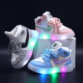 Boys Glowing Light Toddler Sneakers Children's Luminous Shoes Little Girls Board Sneakers Girls Shining Light Mesh Casual Shoes. 