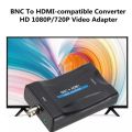 BNC to HDMI-Compatible Converter Coaxial Adapter Connector BNC Audio Input HDMI 1080P/720P Output for TV/Camera/DVR/Projector. 