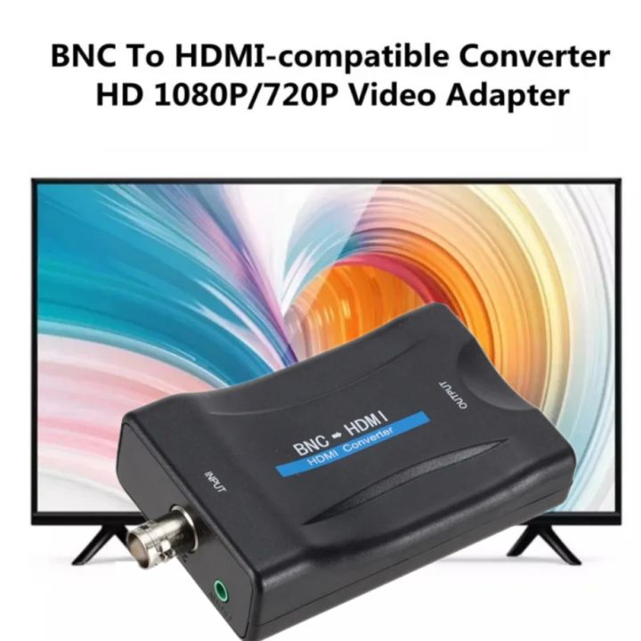 BNC%20to%20HDMI-Compatible%20Converter%20Coaxial%20Adapter%20Connector%20BNC%20Audio%20Input%20HDMI%201080P/720P%20Output%20for%20TV/Camera/DVR/Projector%20-%20Image%204