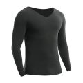 Men's seamless thermal underwear, single - piece, fleece - lined and thickened. Long - sleeved undershirt for autumn and winter,. 