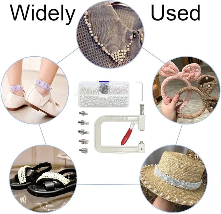 Pearl Setting Machine With 5 Molds | 5-Interchangable Molds(4mm,5mm,6mm,8mm,10mm) | Jewelry Making Tool Kit.