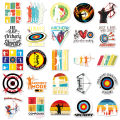 50 Pcs Archery Sports Waterproof Stickers Graffiti Decorative for Archery Lovers Skateboard Stationery Laptop Trendy Decals.