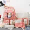 5Pcs Backpack Set for Girls School Bookbag with Laptop Compartment Lunch Box and Pencil Case. 