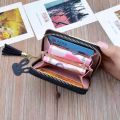 Korean mini women cute short 3 colors splice coin wallet. 