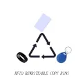 RFID Smart Chip Ring 13.56Mhz CUID Rewritable Tag 125Khz T5577 Changeable Secret Key IC ID Clone Copier Token EM4305 Copy Badge. 