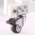 4Pcs L Type Furniture Casters Heavy Duty Soft Mute Caster Wheels Trolley Baby Crib Bed Universal Side Mounted Wheels.