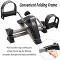 Fitness Mini Cycle Pedal Exerciser with Fixing Straps Adjustable Resistance Levels and Digital Display Compact & Portable Design (Black).