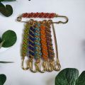 Pack Of 6 Multicolor Bead Pin, Decorative Safety Brooch Pins, Muslim Hijab Clip, Simulated Pearl Scarf Clip, Stylish New Hijab Pins. 