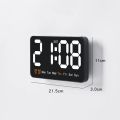 Voice Control Large Digital Wall Clock Temperature Date Week DST Snooze Table Clock 12/24H Dual Alarm Wall-mounted LED Clock. 