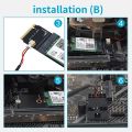 FENVI NGFF M.2 A+E Key To NVMe PCI Express SSD Port Converter Adapter F-C228NV For AX200 AX210 8265 7260AC WiFi BT Wireless Card. 