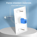ZoeRax 2-Pack Female to Female Keystone Jack Wall Plate with RJ45 Keystone Inline Coupler insert,  Cat6 Keystone Jack Wall Plate. 