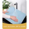 Set of 3 Extra Flexible Silicone Cutting Board Chopping Board for Kitchen Dishwasher-Safe Non-Slip Non-Porous Upgraded Colors Thick Small Medium and Large Cutting Bord. 