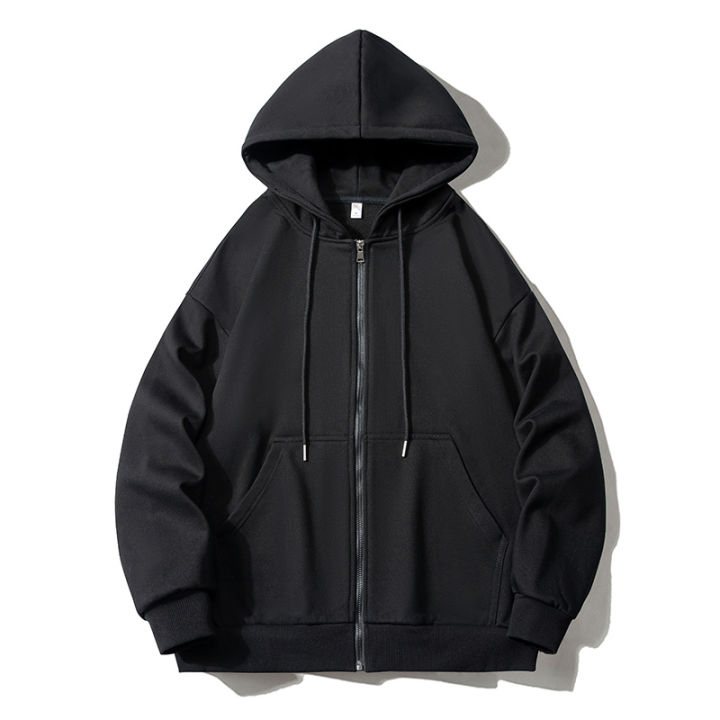 Loose%20casual%20American%20BF%20hoodie%20jacket%20light%20gray%20simple%20solid%20color%20cardigan%20trendy%20men's%20autumn%20new%20style%20-%20Image%204