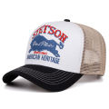 2025 Personalized New Truck Hat STETSON Red Bear Breathable Mesh Hat Street Hip Hop Hat Daily Casual Wear Sunshade Baseball Hat.