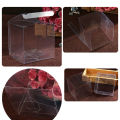 50PCS Transparent Gift Box Candle Packaging Gift Box 5*5*5cm PVC Wedding Candy Box Wedding Party Supplies Gift Packaging. 