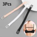 3-Pack Anti-Slip Bra Strap Holders | Adjustable Elastic Clips with Metal Buckles (Black/White/Beige). 