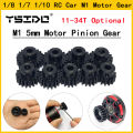 M1 5mm 11T 12T 14T 15T 17t 18t 20T 21t 22T 24T 25T 26T 28T 30T steel metal Pinion Motor Gear For 1/10 1/8 1/7 RC Model Car Motor.