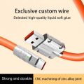 120W 6A Super Fast PD Zinc Alloy Type-C /Micro Usb to USB-A Fast Charging Cord Liquid Silicone Data Cable for iPhone Samsung Xiaomi. 