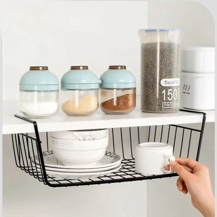 Metal Iron Kitchen Organizer Shelf Desk Cabinet Storage Rack Under ...
