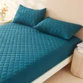 2pcs Waterproof Throw Pillowcases Envelope Soft Breathable Pillow Covers for Bed Protector 50x75cm, Grey/Blue/Green. 