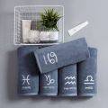 Hanky House Zodiac Embroiled Hair Towel Medium size of 75x35 cm 100% cotton with 420gsm thickness hotel grade soft water absorbed. 