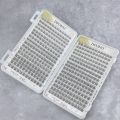 384 Pcs Soft Lightweight Fish Tail Single Cluster Eyelashes, 10-12mm Perfect for Daily Makeup & Eyelash Extension. 