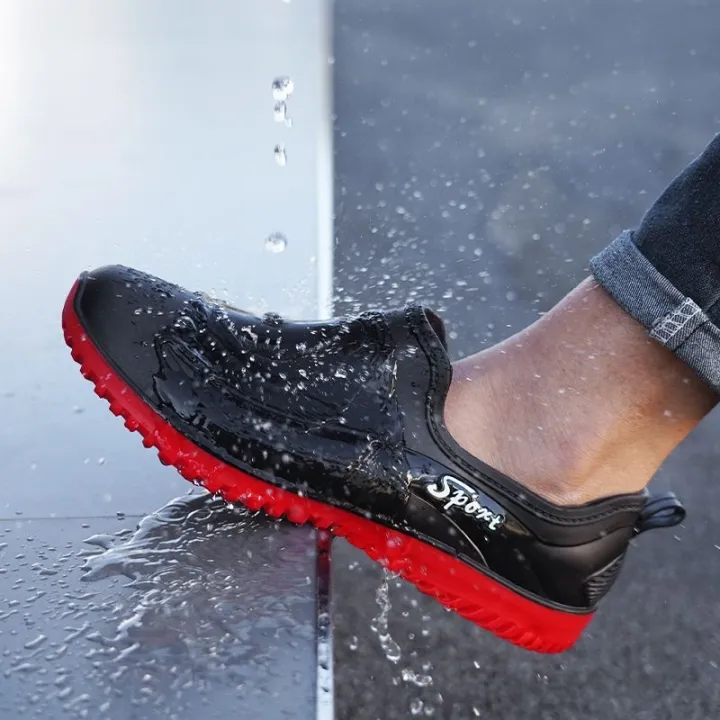 Simple%20Style%20Outdoor%20Work%20Commute%20Fishing%20Kitchen%20Non-Slip%20Waterproof%20Men's%20Flat-Soled%20High-Quality%20%20Boots%20Rain%20Boots%20-%20Image%205