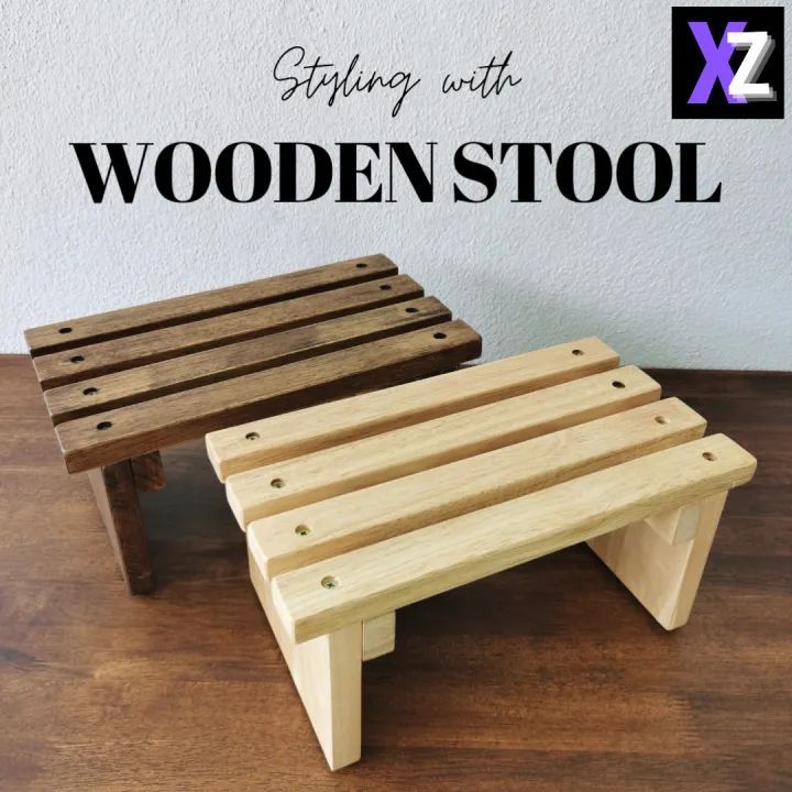 Wooden Stool Solid Wood Stool Sitting Tool Mining Chair Kerusi Kecil Living Stool