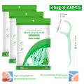 50/100/150/300/600pcs - Refreshing Mint Floss Stick - Clean and Cleanse Between Teeth with One Piece. 