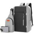 Cross-Border Premium 3-in-1 Laptop Backpack Set – USB Rechargeable Multifunction Business & Travel Bag for Men | Large Capacity, Waterproof, Stylish School & Computer Backpack.