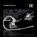 GK KUNTEN Metal Earphone HiFi In-Ear Earbuds 2pin 3.5mm Removable Cable With Microphone Type-c For Music Game KZ.