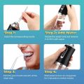 Oral Irrigator Portable USB Rechargeable Dental Water Flosser Water Jet Floss Tooth Pick 4 Jet Tip 220ml 3 Modes IPX7 Waterproof. 