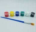 3ml Mini Pot strip Acrylic painting colours with brush. 