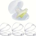 Transparent Pacifier Case Pacifier Holder Box BPA-Free Nipple Shield Case for Travel and Home. 