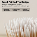 100Pcs Double-Ended Cotton Swabs with Fine Pointed Tips for Nail Art Makeup Eyeliner Correction - Essential Beauty Tools. 