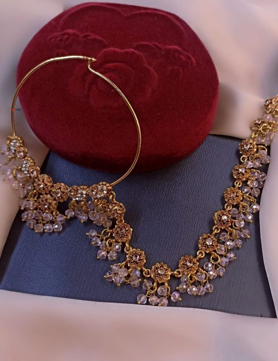 Beautiful Design Bridal nath Manjoos casting 
Best quality