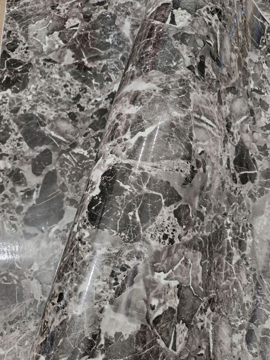 Self Adhesive Black/White Marble Sheet for Kitchen - Anti Oil and Heat Resistant Wallpaper