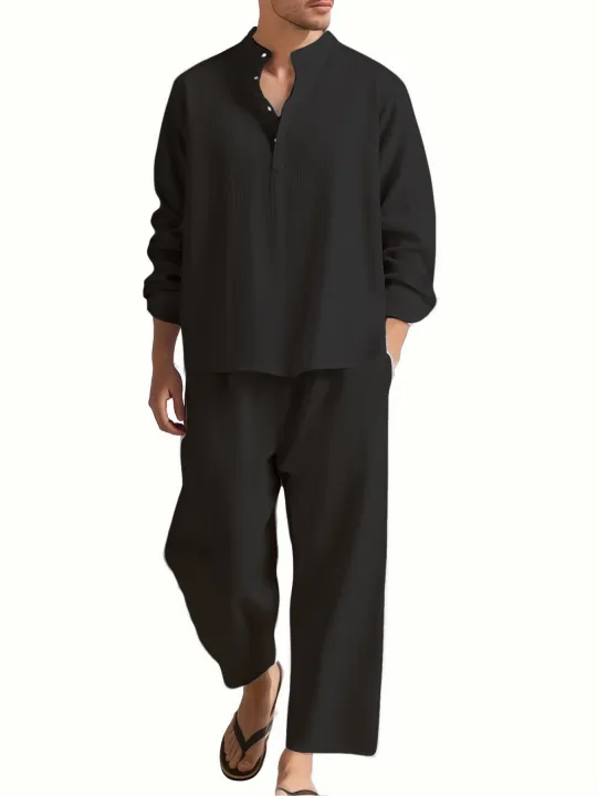 Men's%20Long%20Sleeve%20Shirt%20and%20Pants%20Suits%20Men%20Beach%20Wear%20Tracksuit%20Solid%20Color%20Shirts%20Sweatpants%20Hawaiian%20Vacation%20Men's%20Clothing%20-%20Image%205