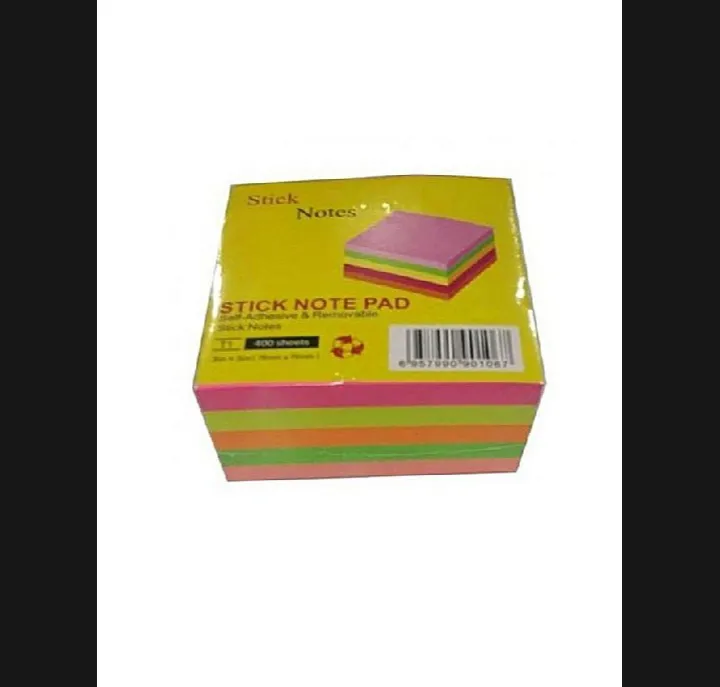 Sticky Note Pad Mix Colour 400 sheets in a pad | Daraz.pk