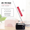 RETEKESS TR604 AM FM Radio Portable Plug in Radio Transistor Powered by 3 D Batteries or AC 220V for Senior and Home. 