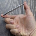 Pocket Stainless Steel Ballpoint Pen 0.7mm Black Blue Ink Refill Portable Mini Metal Ballpen Stationery Office School Supplies.