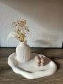 Home decorative vase combo luxurious edition concrete made artificial flower decorative.