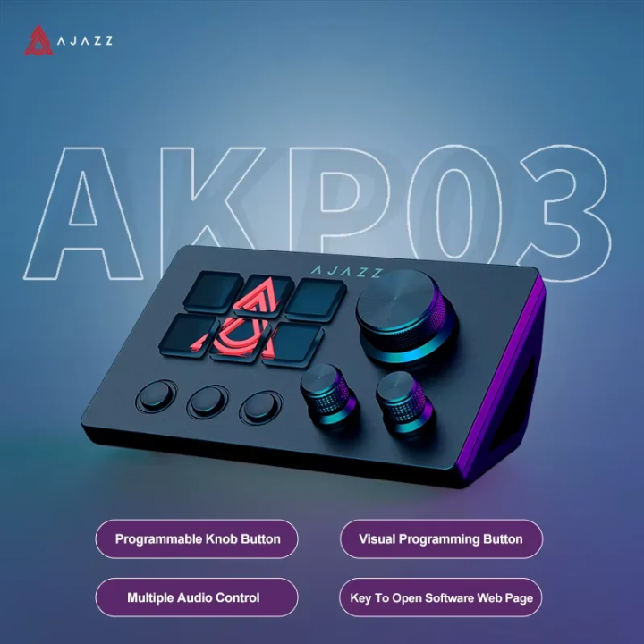 Ajazz AKP03E/153E Programmable Macro Keyboard Mechanical Gaming ...
