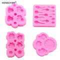 Lotus Flower Frog Tadpole Lotus Flower DIY Resin Jewelry Accessories Silicone Mold Handmade Chocolate Flip Cake Baking Molds.