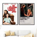 Movie Poster Canvas Painting 10 Things I Hate about You Classic 90's Vintage Wall Film Art Print Picture Living Room Home Decor. 
