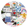 60Pcs Math Stickers DIY Stickers Scrapbooking Phone Luggage Decorative Waterproof Decals. 