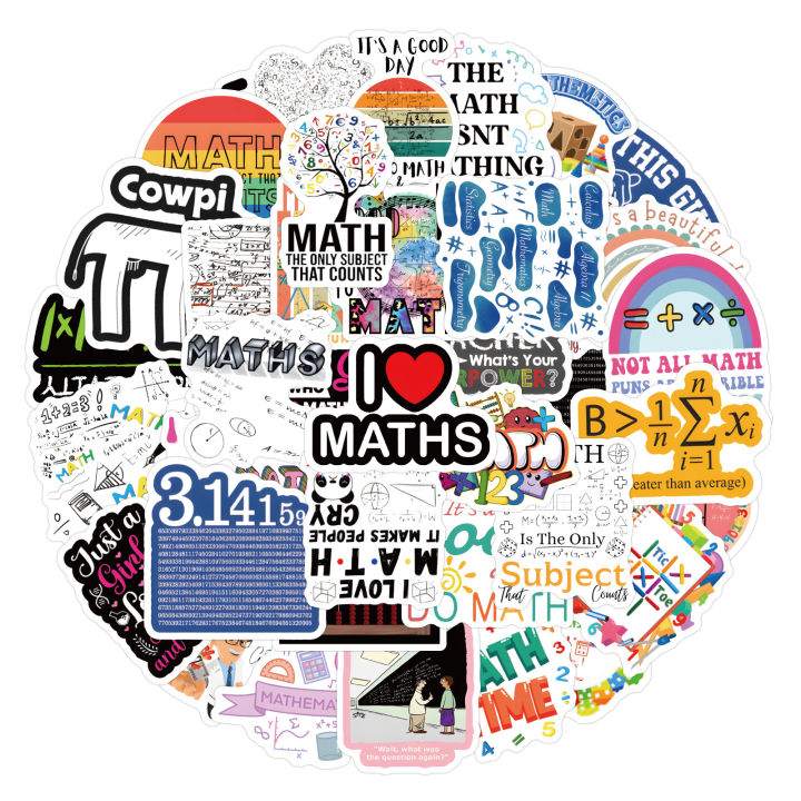 60Pcs%20Math%20Stickers%20DIY%20Stickers%20Scrapbooking%20Phone%20Luggage%20Decorative%20Waterproof%20Decals%20-%20Image%202