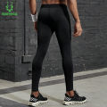 VANSYDICAL Compression Pants Men Running Tights with Reflective Striped Basketball Legging Workout Elastic Waist Trousers Men.