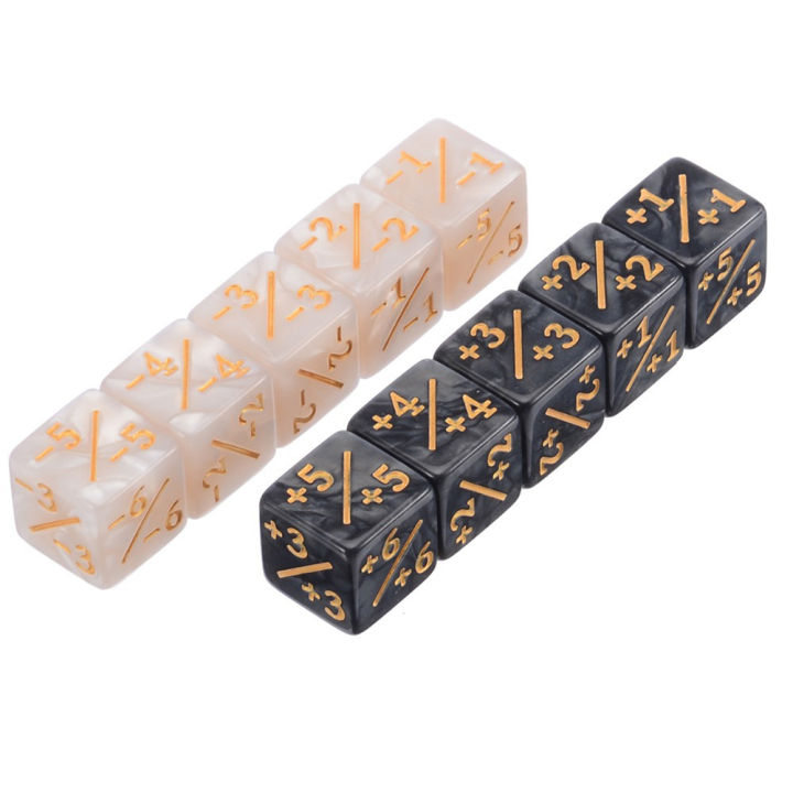 10 Pieces 6 Sided Counters Dice Gathering Game Counters Token Dice Card ...